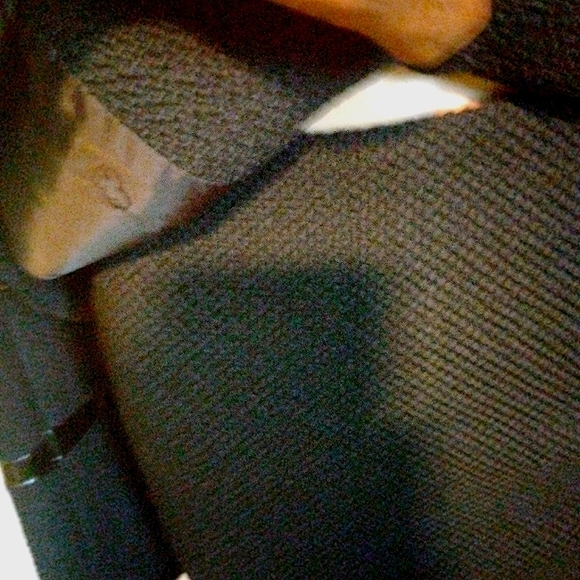 ESCADA 10/12 BLACK BOUCLE WOOL CALFSKIN PATENT LEATHER LOGO NWT SKIRT TALL - Picture 11 of 16